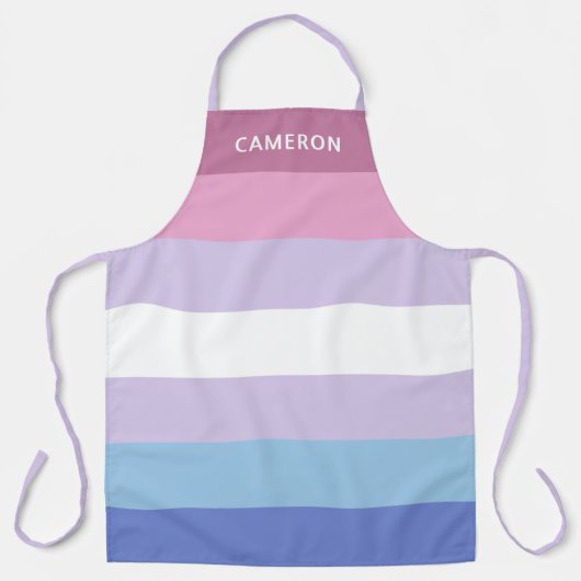 ビジェンダーモノグラムの旗 エプロン (正面)