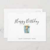 ビジエレガントネスウォーターカラープレゼント誕生日 ポストカード (正面/裏面)