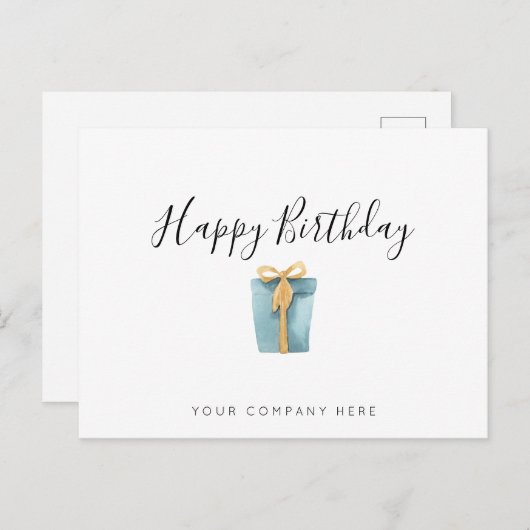 ビジエレガントネスウォーターカラープレゼント誕生日   ポストカード (正面/裏面)