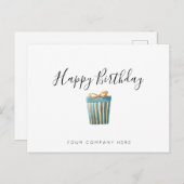 ビジエレガントネスウォーターカラープレゼント誕生日 ポストカード (正面/裏面)