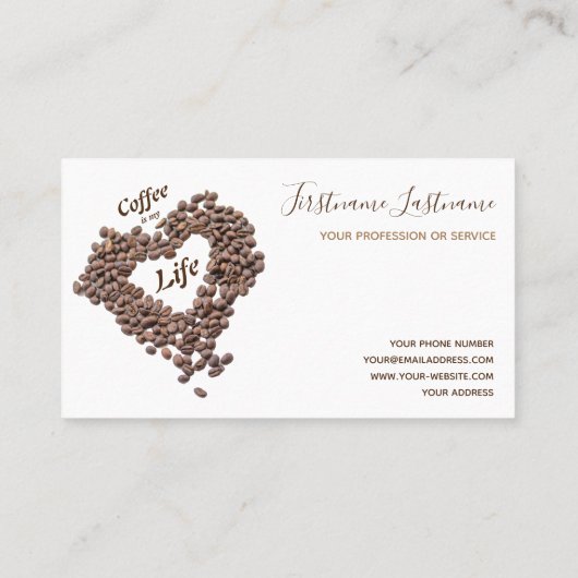 ビジエレガントネスカードバリスタとコーヒーフェロー 名刺 (裏面)