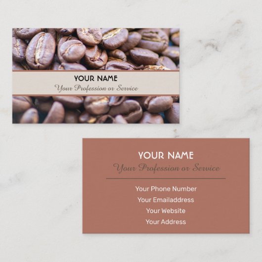 ビジエレガントネスカードバリスタとコーヒーフェロー 名刺 (正面/裏面)