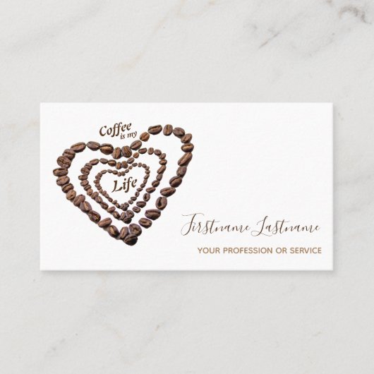ビジエレガントネスカードバリスタとコーヒーフェロー 名刺 (正面)