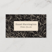 ビジエレガントネスカード白黒ボ離れタニカル 名刺 (正面)