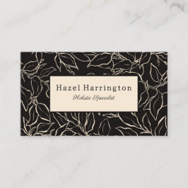 ビジエレガントネスカード白黒ボ離れタニカル 名刺