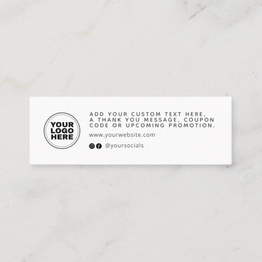 ビジエレガントネスパッモダンケージの挿入ありがとうございます  コーリングカード (裏面)