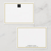 ビジエレガントネスロゴ会社名金ゴールド縁ど ノートカード (正面/裏面)