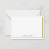 ビジエレガントネスロゴ会社名金ゴールド縁ど ノートカード (裏面)