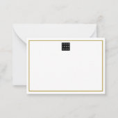 ビジエレガントネスロゴ会社名金ゴールド縁ど ノートカード (正面)