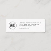 ビジエレガントネスロモダンゴカードの挿入ありがとう コーリングカード (裏面)