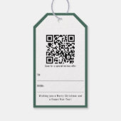 ビジエレガントネスロ企業のゴ緑のギリシャ鍵 ギフトタグ (裏面)