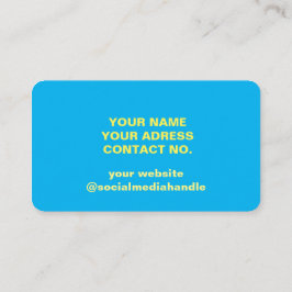 ビジカスタムネスロシンプルゴ名ブルー 名刺