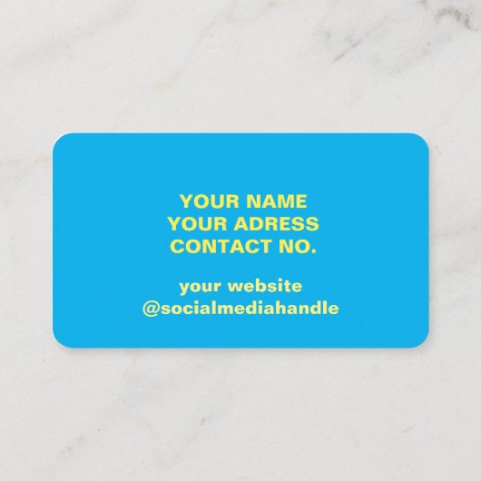 ビジカスタムネスロシンプルゴ名ブルー 名刺 (裏面)