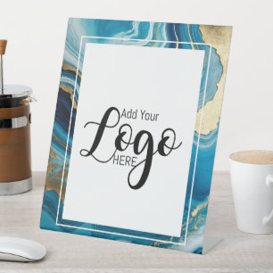 ビジカスタムネス広告ロゴの台座標識 台座サイン