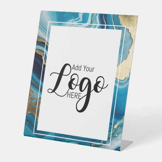 ビジカスタムネス広告ロゴの台座標識 台座サイン (正面)