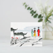 ビジターアットザテンプルコートヤード中国 ポストカード (スタンド正面)