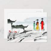 ビジターアットザテンプルコートヤード中国 ポストカード (正面/裏面)