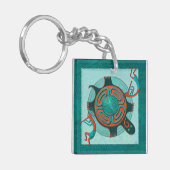 ビジターアナサジ先住民フォークアート キーホルダー (正面左)