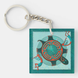 ビジターアナサジ先住民フォークアート キーホルダー