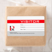 ビジターバッジラベル（赤） ラベル (インサイチュ)