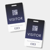 ビジターバッジロゴQRコード バッジ (正面＆裏面)