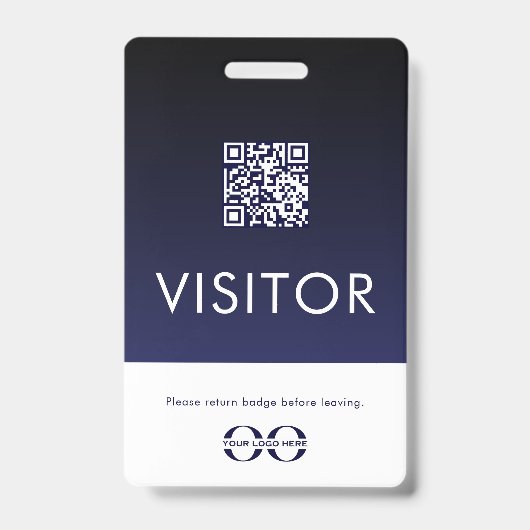 ビジターバッジロゴQRコード バッジ (正面)