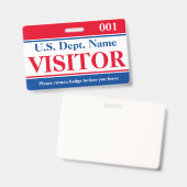 ビジターバッジ バッジ (表裏)
