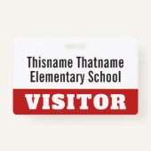 ビジターバッジ – 親の学校 – 色を編集できる バッジ (正面)