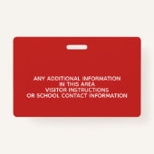 ビジターバッジ – 親の学校 – 色を編集できる バッジ (裏面)