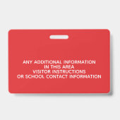 ビジターバッジ – Red Appleの親の学校 バッジ (裏面)