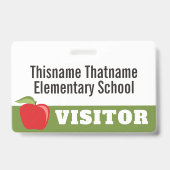 ビジターバッジ – Red Appleの親の学校 バッジ (正面)