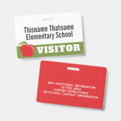 ビジターバッジ – Red Appleの親の学校 バッジ (正面＆裏面)