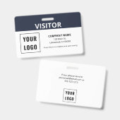 ビジターパシンプルスのロゴID バッジ (正面＆裏面)