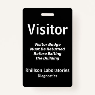 ビジターパスバッジ（白黒） バッジ