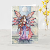 ビジターフェアリーカードノテカードバイモリー・ハリソン カード (黄色い花)