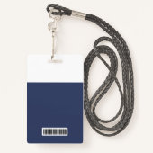 ビジターブルー会社ロゴビジターパスID バッジ (裏面ランヤード)