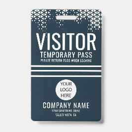 ビジターブルー会社ロゴビジターパスID バッジ