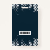 ビジターブルー会社ロゴビジターパスID バッジ (裏面)