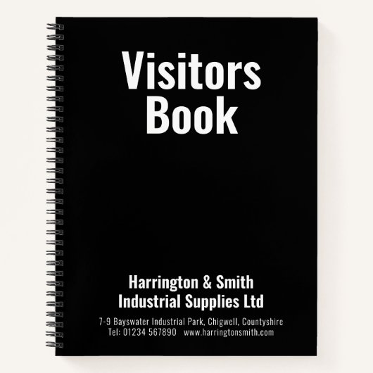 ビジター向けビジネス・ブック ノートブック (正面)