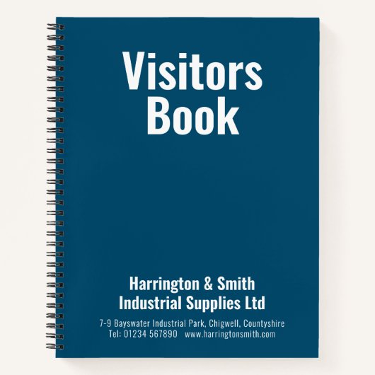 ビジター向けビジネス・ブック ノートブック (正面)
