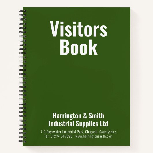 ビジター向けビジネス・ブック ノートブック (正面)