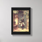 「ビジター」ファインアートのチャイルドドア キャンバスプリント (正面)