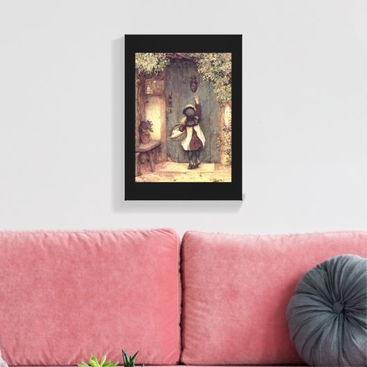 「ビジター」ファインアートのチャイルドドア キャンバスプリント (インサイチュ (リビング))