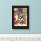 「ビジター」ファインアートのチャイルドドア キャンバスプリント (インサイチュ (ウッドフロア))