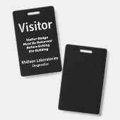 ビジターIDとカスタム詳細 バッジ (正面＆裏面)