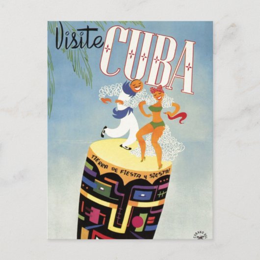 ビジットキューバティキフィエスタシエスタヴィンテージホリデーアイル ポストカード (正面)
