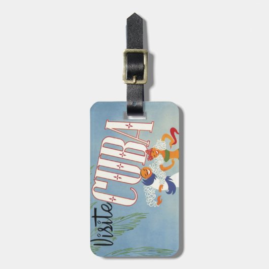 ビジットキューバティキフィエスタシエスタヴィンテージホリデーアイル ラゲッジタグ (正面縦)