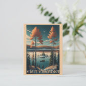 ビジットバーモント秋冬イラストレーション旅行 ポストカード (スタンド正面)
