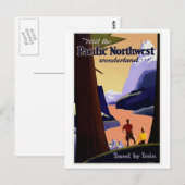 ビジット・パシフィック・ノースウエストヴィンテージ ポストカード (正面/裏面)