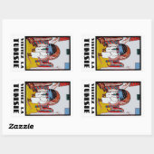 ビジテスラチュニジア 長方形シール (シート)